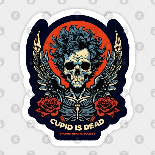 Cupid is Dead Sticker by artslaves